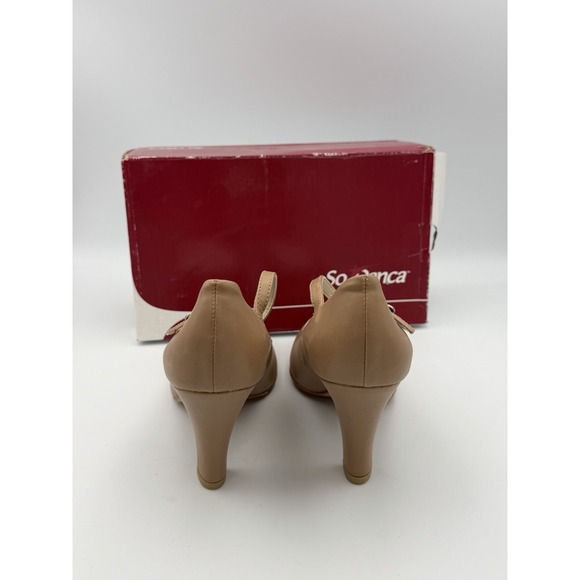 So Danca CH53 Character Shoes Caramel Tan 10L Medium Heel Leather Upper NIB - Picture 6 of 7